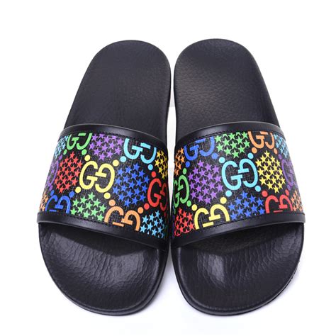 gucci psychedelic slide|gucci slide sandals.